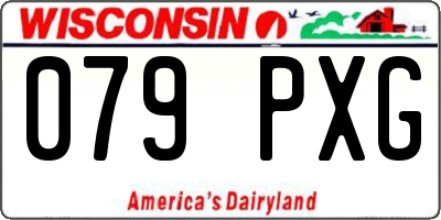 WI license plate 079PXG