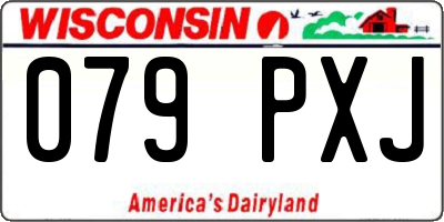 WI license plate 079PXJ
