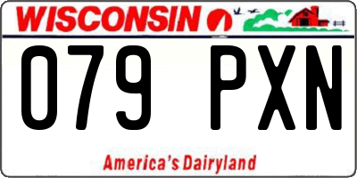 WI license plate 079PXN