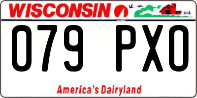 WI license plate 079PXO