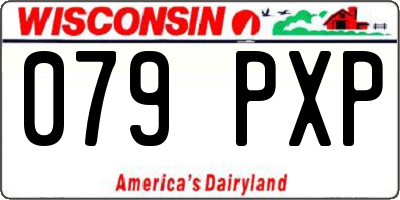 WI license plate 079PXP