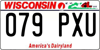 WI license plate 079PXU