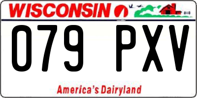 WI license plate 079PXV
