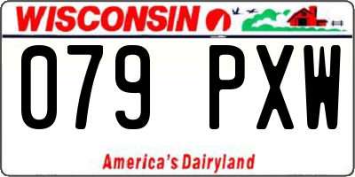 WI license plate 079PXW