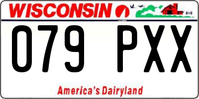 WI license plate 079PXX