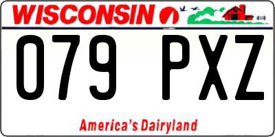 WI license plate 079PXZ