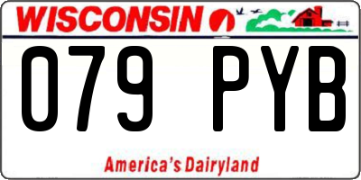 WI license plate 079PYB