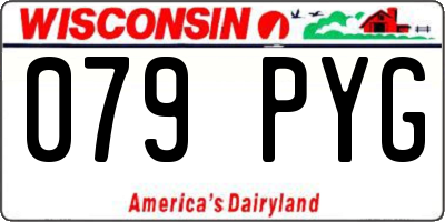 WI license plate 079PYG