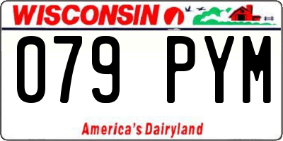 WI license plate 079PYM