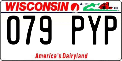 WI license plate 079PYP