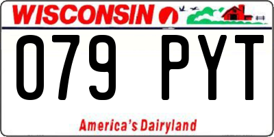 WI license plate 079PYT