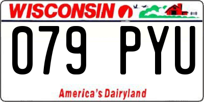 WI license plate 079PYU