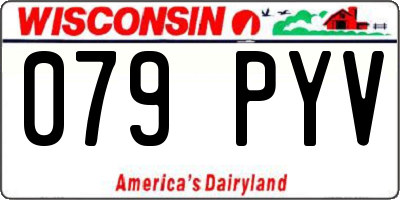 WI license plate 079PYV