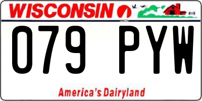 WI license plate 079PYW