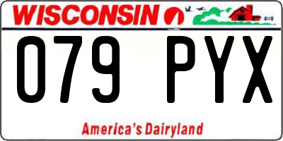 WI license plate 079PYX