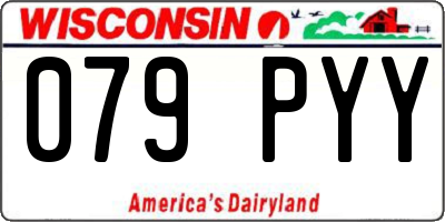WI license plate 079PYY
