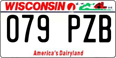 WI license plate 079PZB