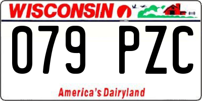 WI license plate 079PZC