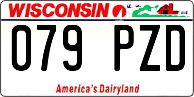 WI license plate 079PZD