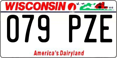WI license plate 079PZE