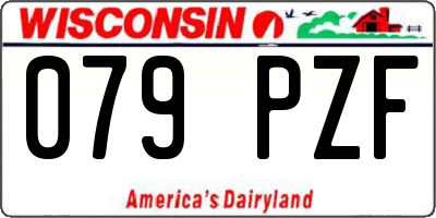 WI license plate 079PZF