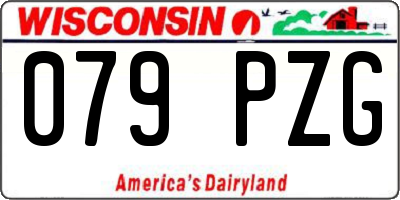 WI license plate 079PZG