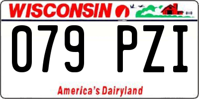 WI license plate 079PZI