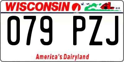 WI license plate 079PZJ