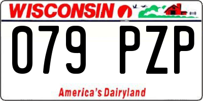 WI license plate 079PZP