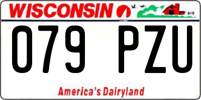 WI license plate 079PZU