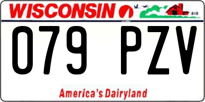 WI license plate 079PZV