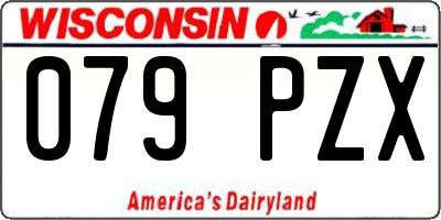 WI license plate 079PZX
