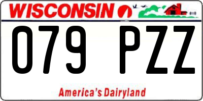 WI license plate 079PZZ