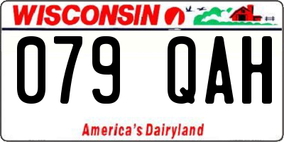 WI license plate 079QAH