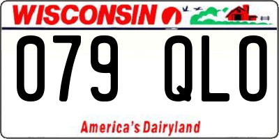 WI license plate 079QLO
