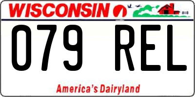 WI license plate 079REL