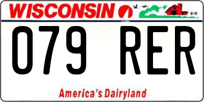 WI license plate 079RER