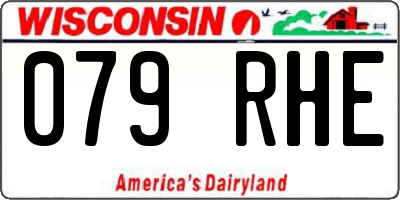 WI license plate 079RHE