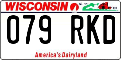 WI license plate 079RKD