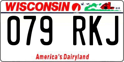 WI license plate 079RKJ