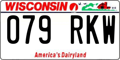 WI license plate 079RKW