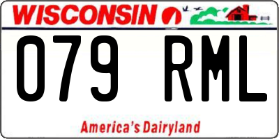 WI license plate 079RML