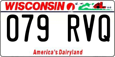 WI license plate 079RVQ