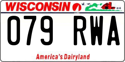 WI license plate 079RWA