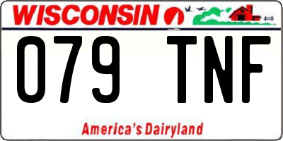 WI license plate 079TNF