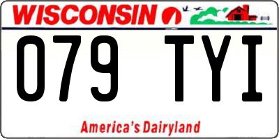 WI license plate 079TYI