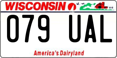 WI license plate 079UAL