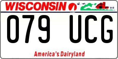 WI license plate 079UCG
