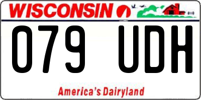 WI license plate 079UDH