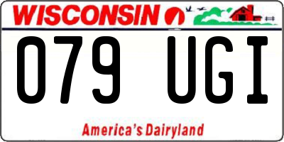 WI license plate 079UGI